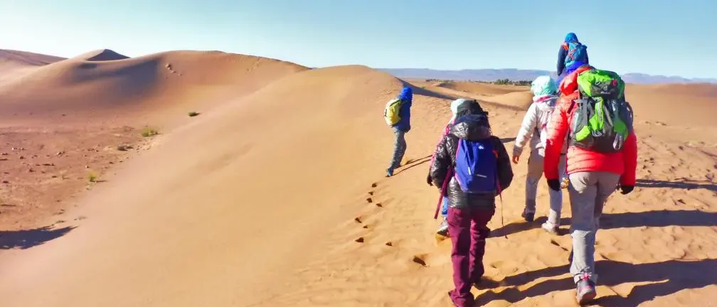 trek famille sud Maroc entre montagne et dunes du désert du Draa