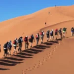 Trek randonnée sur la crète des dunes du Chegaga