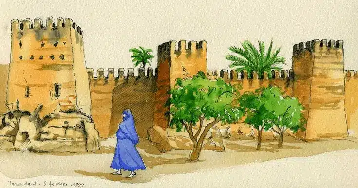 Stage carnet de voyage à Taroudant – dessin et peinture au Maroc