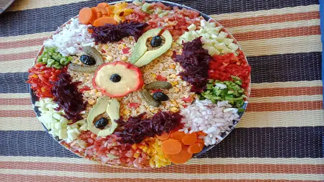 Salade entrée en pique-nique