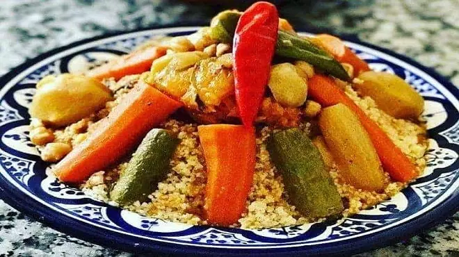 Plats de couscous en trek
