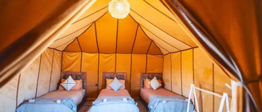 trek-et-circuit-en-bivouac-de-luxe tente bivouac de luxe mobile dans l'atlas