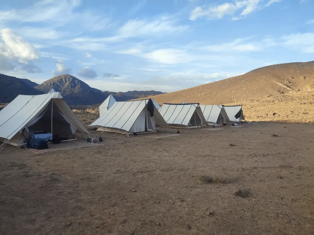mobile luxury bivouac in the Atlas Mountains