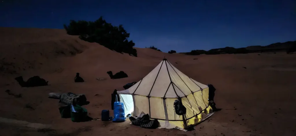 bivouac en trek de 5 jours dans le désert du Maroc